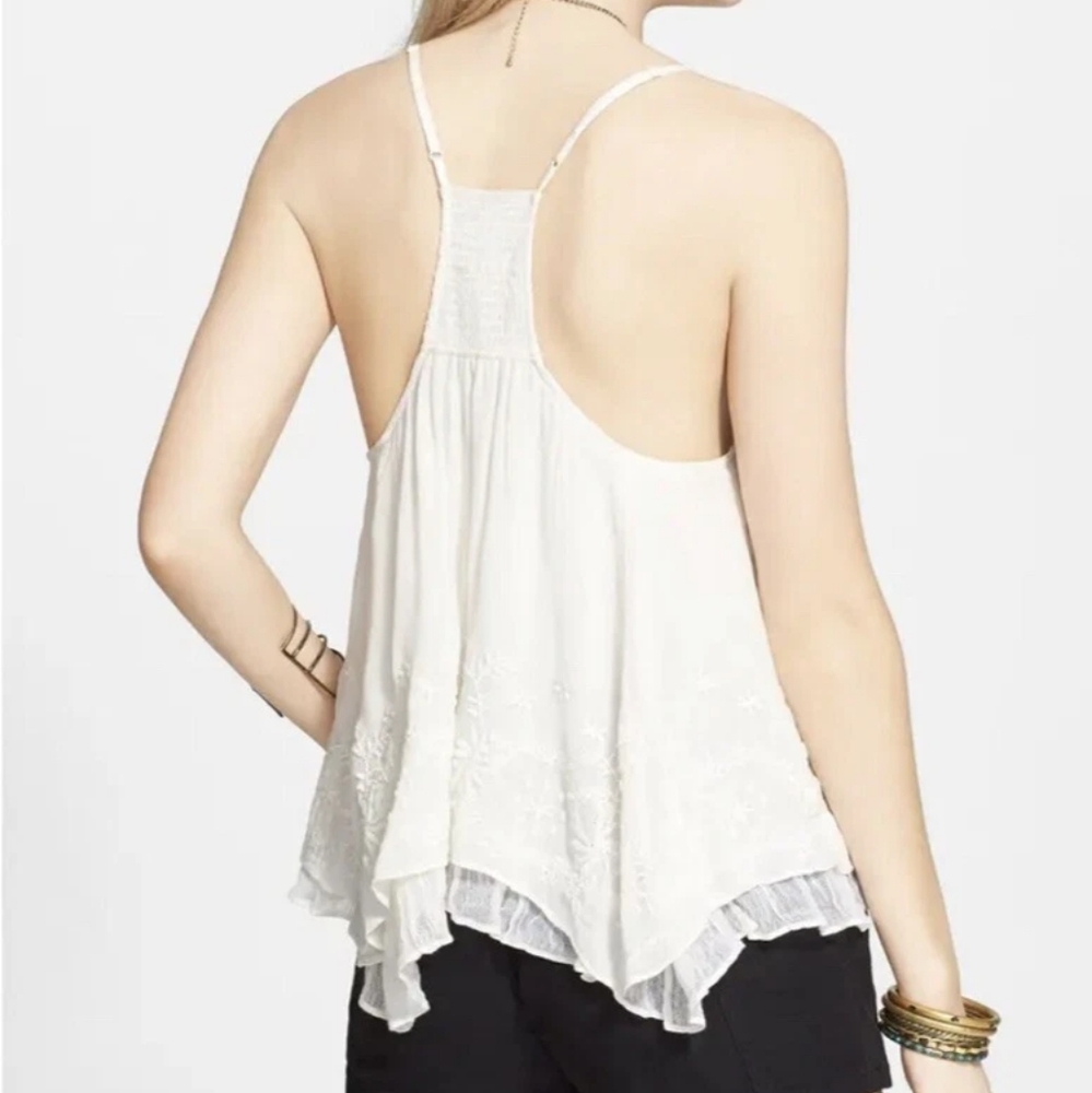 Free People Embroidered Dandi Darling Top in Ivory - Size XS - Picture 7 of 10